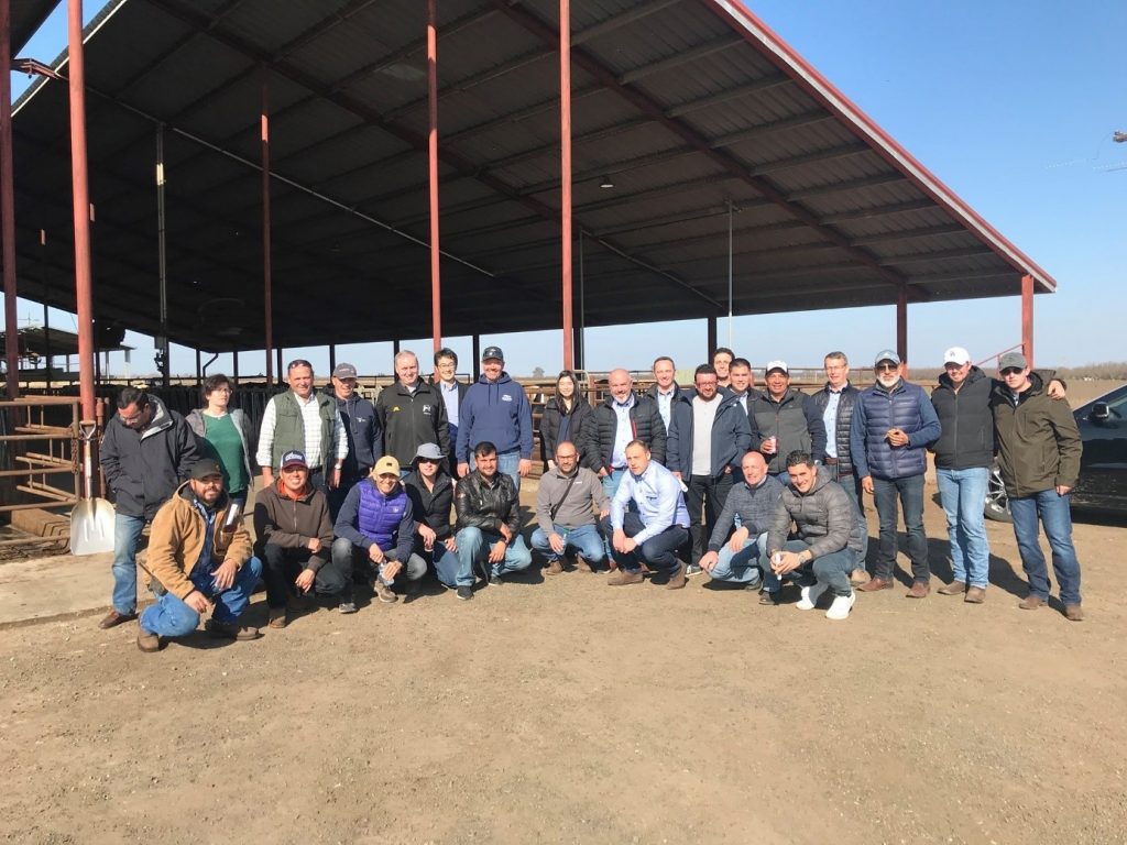 The group at Double B Dairy. Double B Dairy production reaches 11.340 kg of milk, 4.30%F, 3,71%P, 35,4kg of milk/day, for 1.900 milking ProCROSS cows.